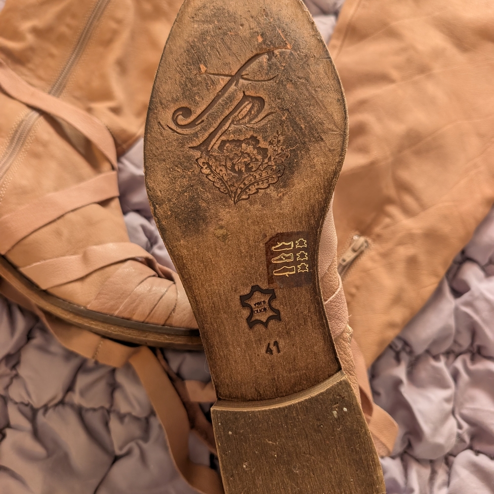 Women's Tan Knee-High Boots - Picture 9 of 10